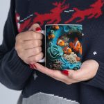 ماگ طرح سه بعدی دلقک ماهی های خندان بامزه مدل NM3038