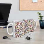 ماگ طرح پترن نقاشی مدل NM3256