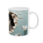 ماگ طرح سه بعدی سمور در سنگ مدل NM3064