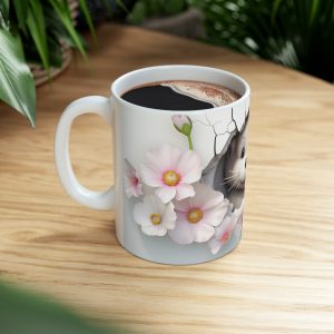 ماگ طرح سه بعدی سمور و گل مدل NM3054