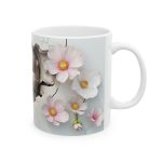 ماگ طرح سه بعدی سمور و گل مدل NM3054