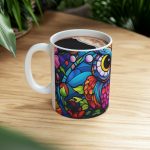 ماگ طرح سه بعدی جغد رنگارنگ مدل NM3007