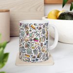 ماگ طرح پترن نقاشی مدل NM3258