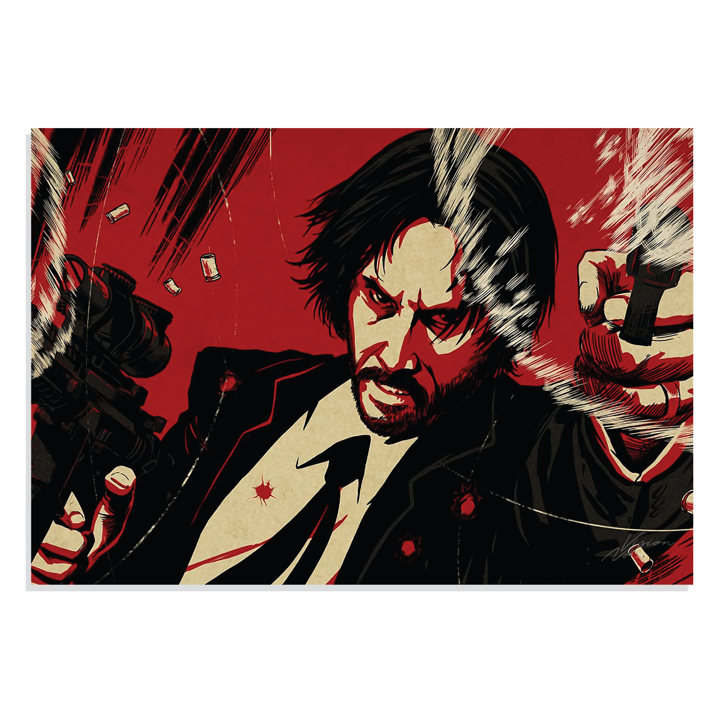 پوستر  طرح فیلم John Wick Keanu Reeves مدل NV0369