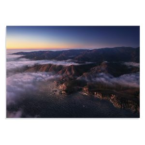 پوستر طرح چشم انداز کوهستان و دریا از بالا Landscape مدل NV0816