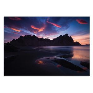 تابلو شاسی طرح کوهستان شگفت انگیز آیس لند Amazing Mountains in Iceland مدل NV0766