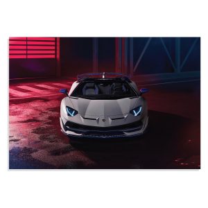 پوستر  طرح ماشین لامبورگینی اونتادور - Lamborghini Aventador SVJ Roadster مدل NV0742