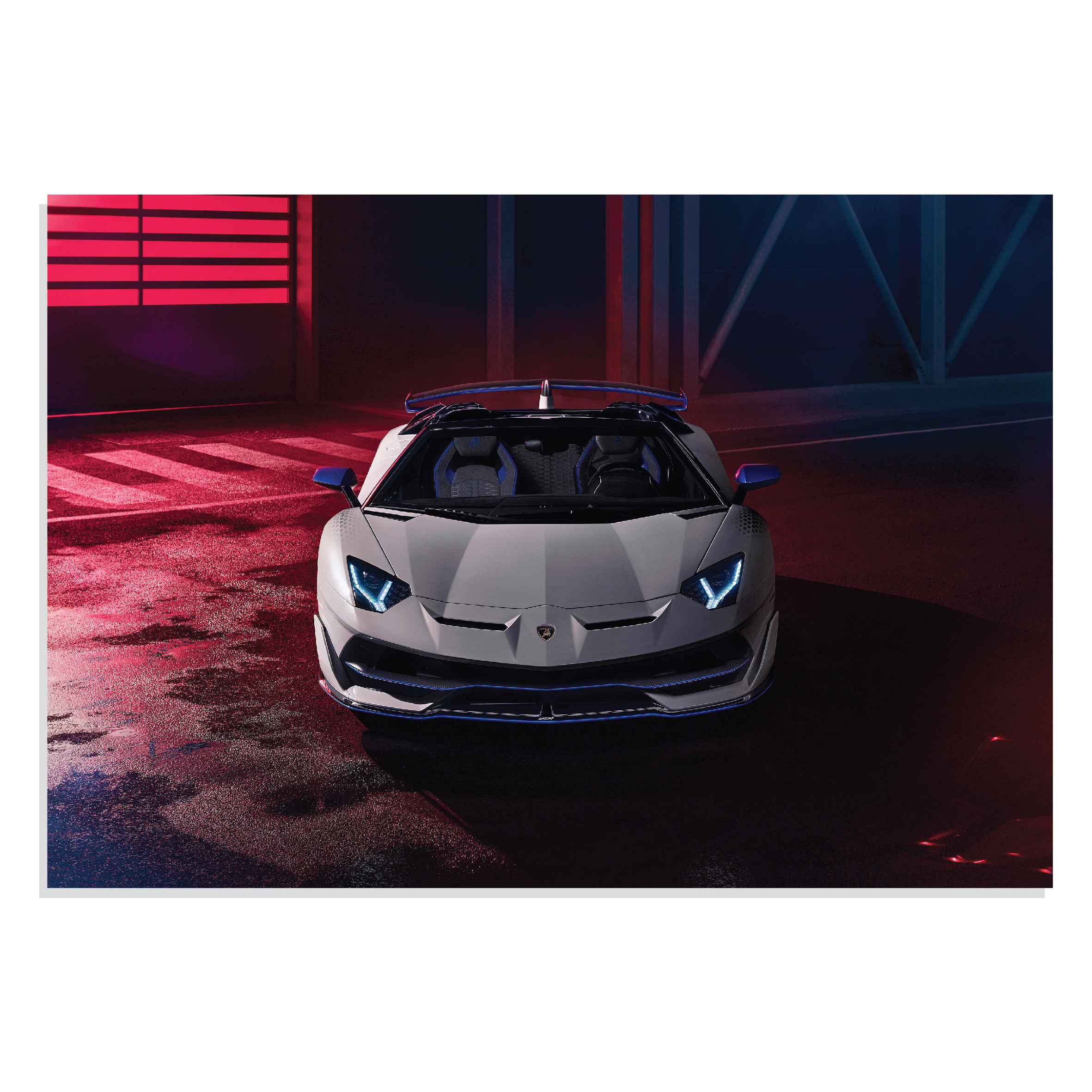 پوستر  طرح ماشین لامبورگینی اونتادور - Lamborghini Aventador SVJ Roadster مدل NV0742