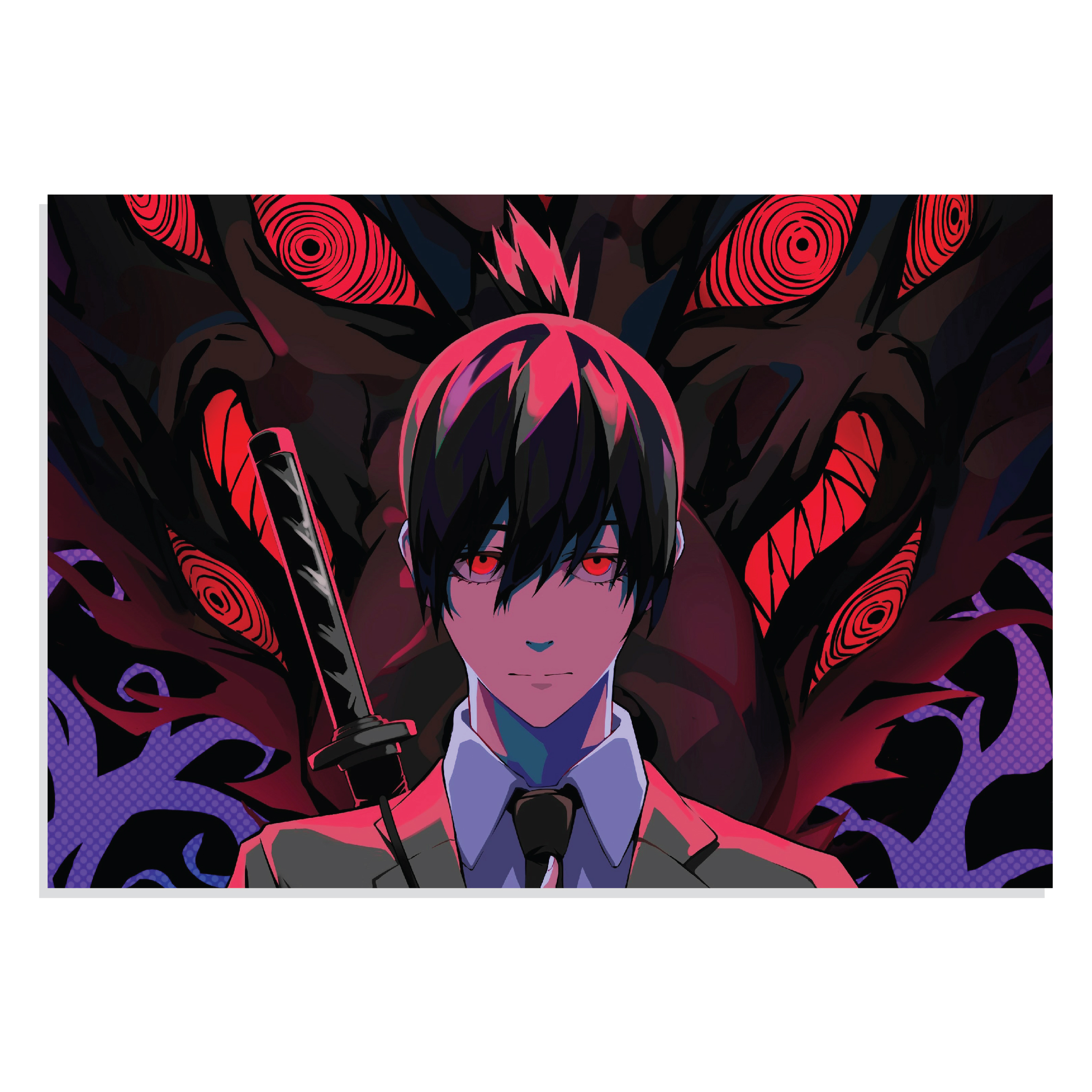 تابلو شاسی طرح انیمه مرد اره برقی Chainsaw Man Anime مدل NV0555