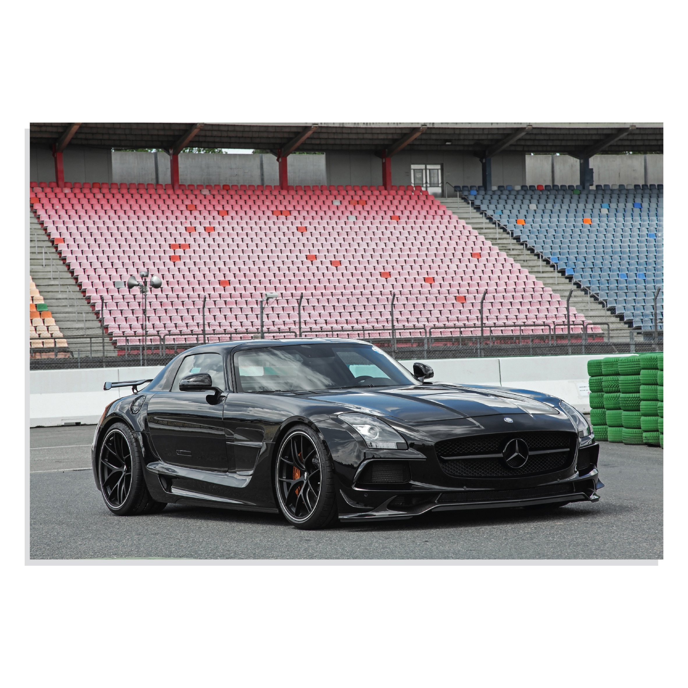 پوستر طرح ماشین مرسدس بنز اس ال اس 63 - Mercedes Benz SLS 63 AMG Black Series 2017 مدل NV0695