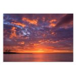 پوستر طرح غروب آفتاب آسمان دریا Sunset Sea Skyمدل NV0878