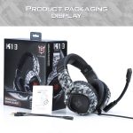 هدست مخصوص بازی اونیکوما مدل K19 Camo-Grey