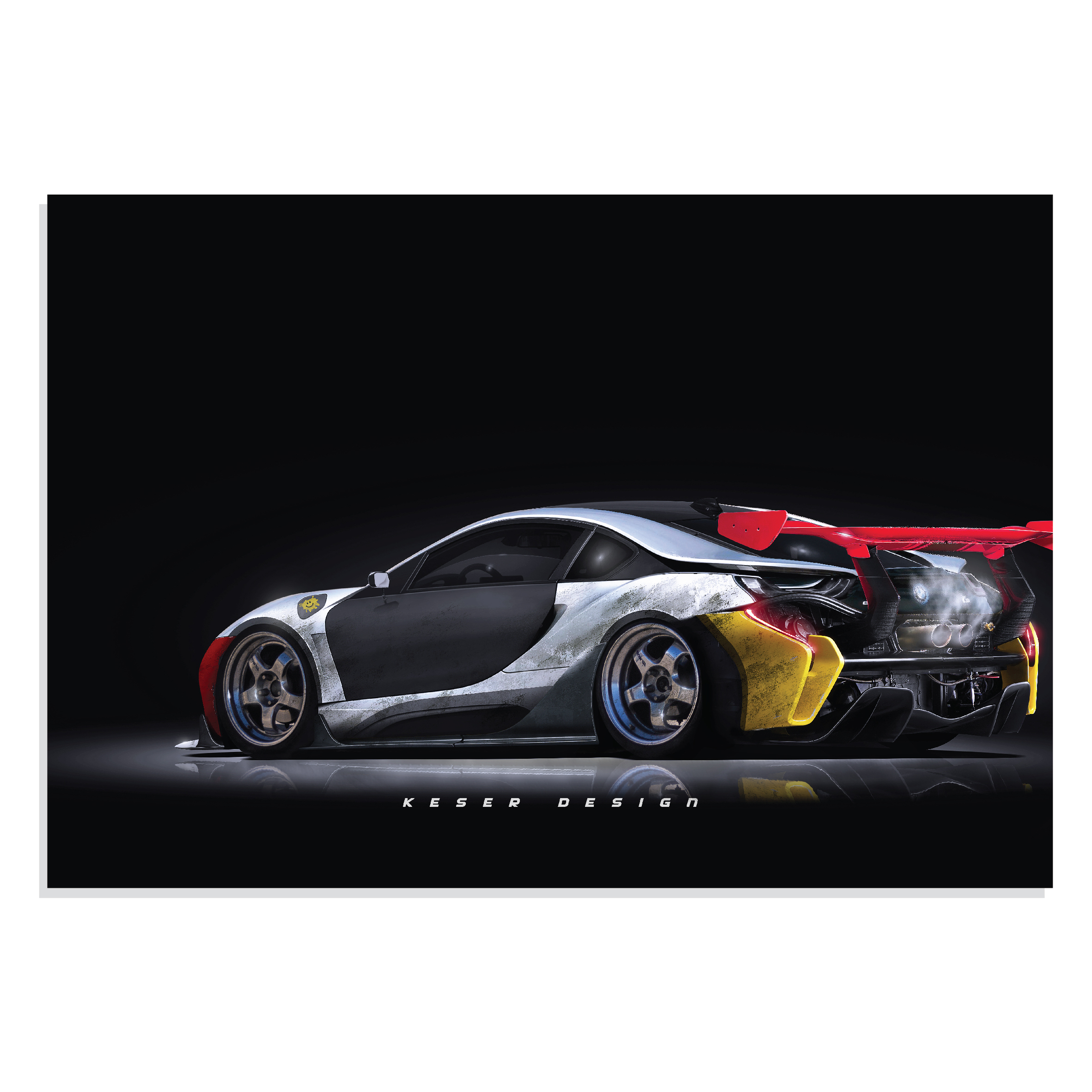پوست طرح ماشین بی ام دبلیو آی 8 BMW I8 مدل NV0640