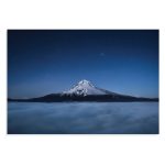 پوستر  طرح کوه هود در بالای ابرها Mount Hood Above the Clouds مدل NV0843