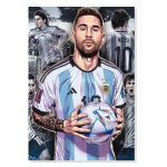 پوستر  طرح جام جهانی 2022 Lionel Messi مدل NV0108