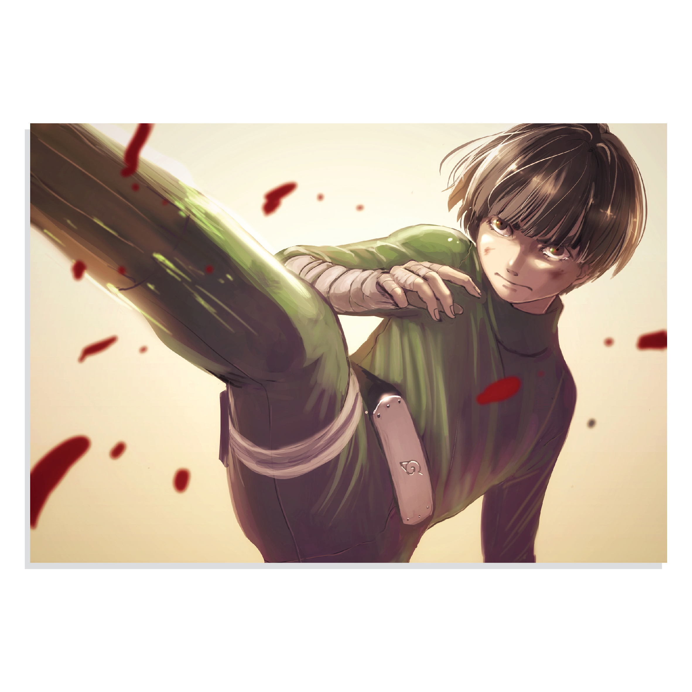 پوستر طرح انیمه ناروتو راک لی Naruto Anime Rock Lee مدل NV0542