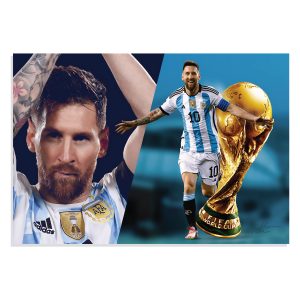پوستر  طرح جام جهانی 2022 Lionel Messi مدل NV0106