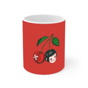 ماگ نورو استور طرح دخنرک گیلاسی کد NM14498