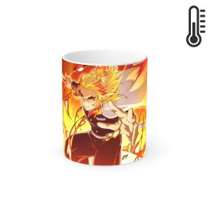 ماگ حرارتی نورو استور طرح انیمه شیطان کش هاشیرا شعله - Kyojuro Rengoku - Kimetsu no Yaiba - Demon Slayer کد NM0637