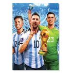پوستر طرح جام جهانی 2022 Lionel Messi مدل NV0109