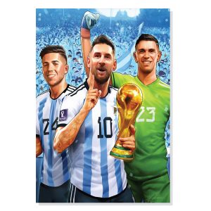 پوستر طرح جام جهانی 2022 Lionel Messi مدل NV0109