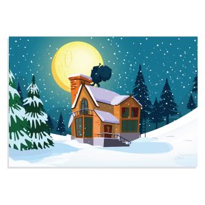 پوستر  طرح کریسمس سال نو میلادی مدل NV0124