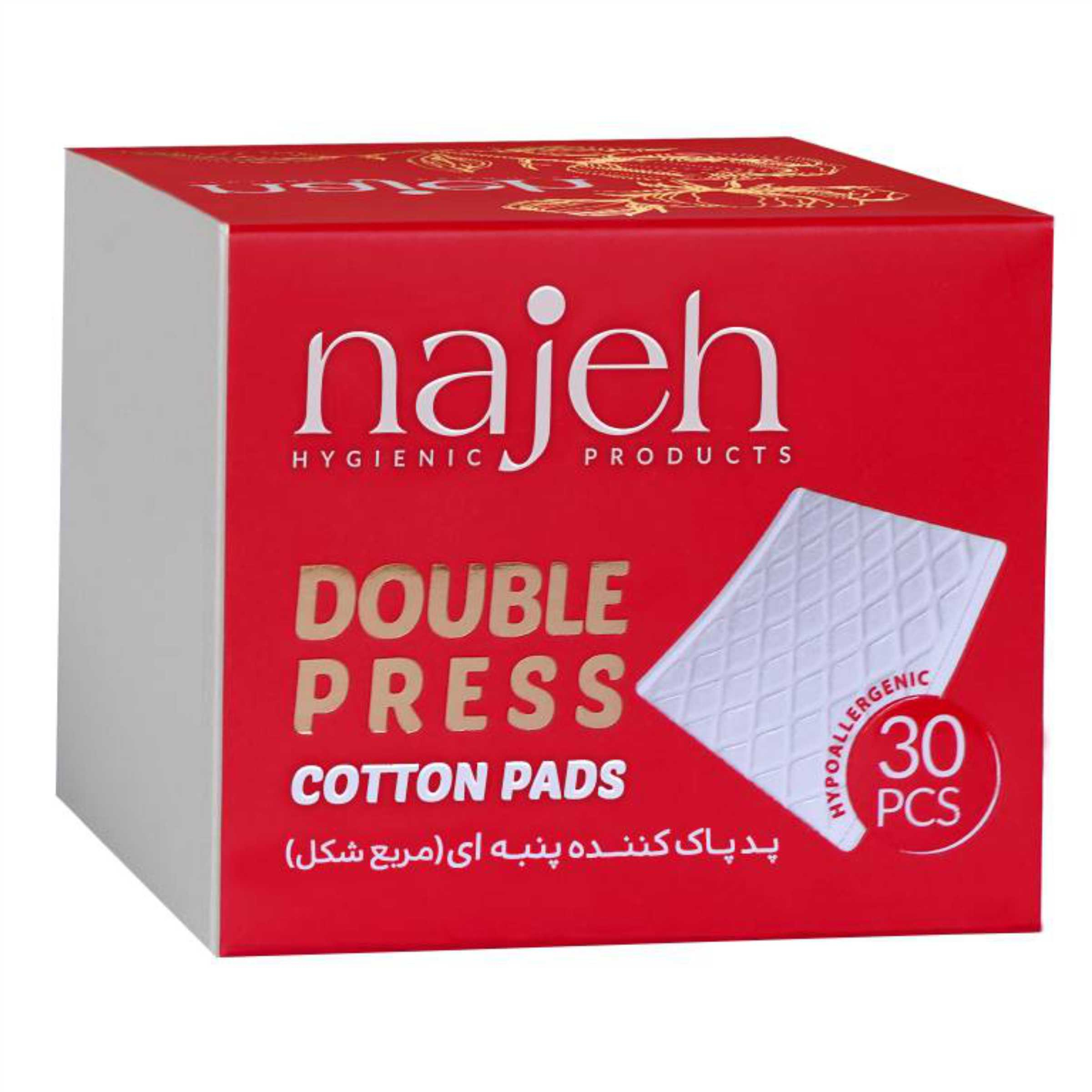 پد پاک کننده آرایش صورت ناژه مدل Double Press بسته 30 عددی