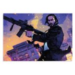 پوستر طرح فیلم John Wick Keanu Reeves مدل NV0371