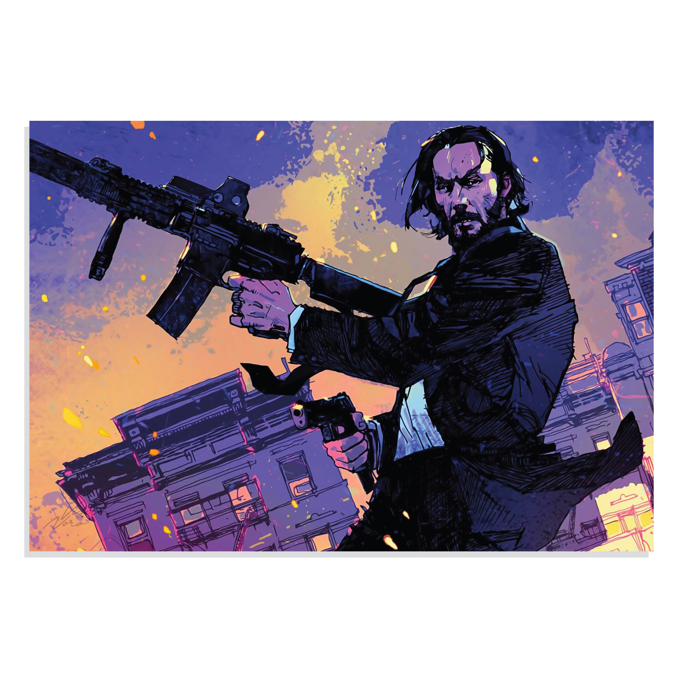 پوستر طرح فیلم John Wick Keanu Reeves مدل NV0371