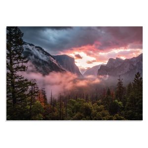 پوستر طرح یوسمیتی مه آلود Misty Yosemite مدل NV0828
