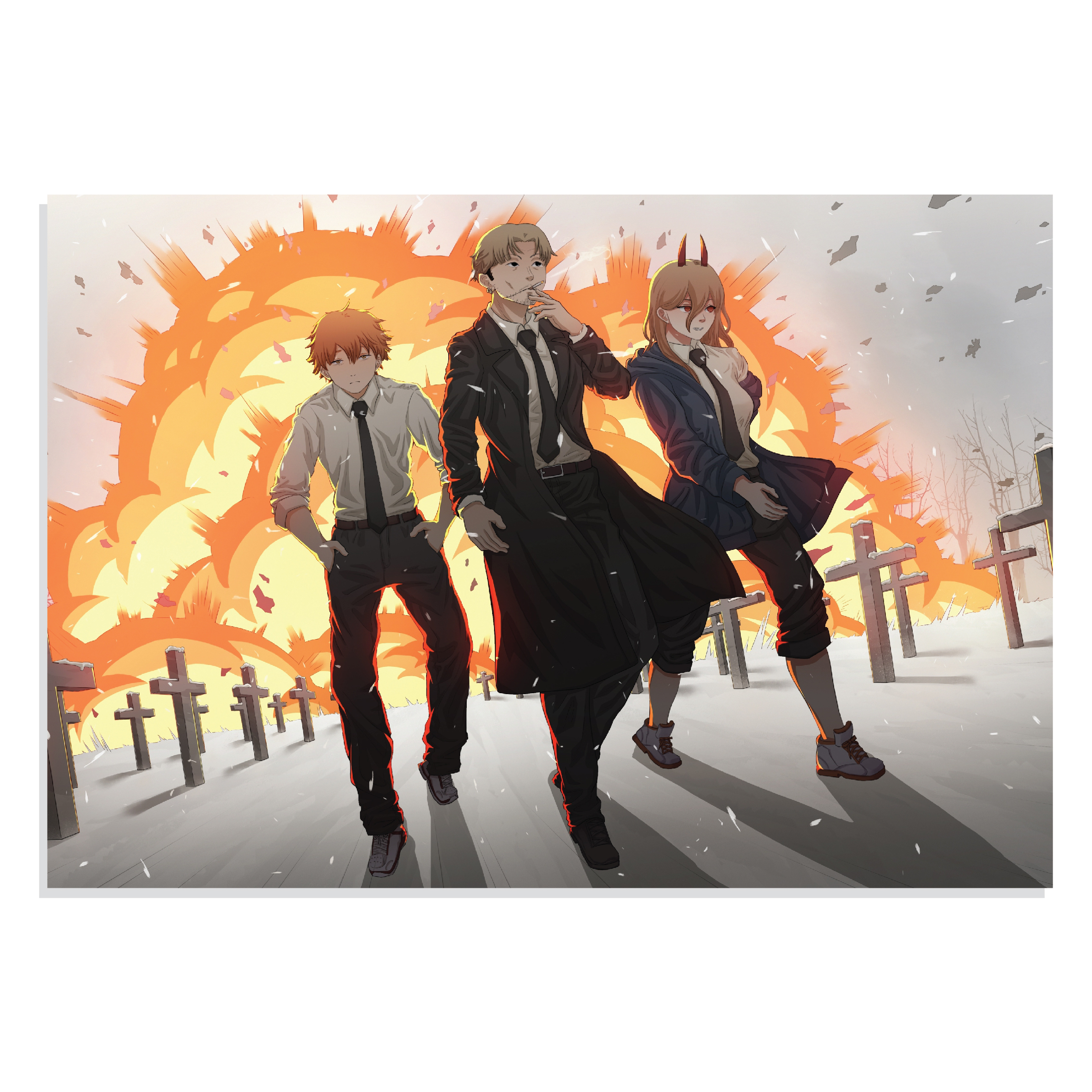پوسترطرح انیمه مرد اره برقی Chainsaw Man Anime مدل NV0516