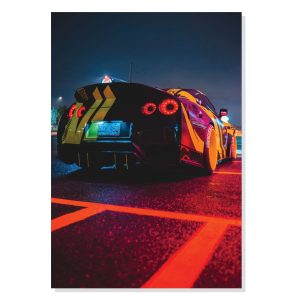 پوستر طرح ماشین اسپرت نیسان جی تی آر مدل M0282 M0282 Nissan GTR Sport Car Chassis Panel