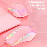 ماوس مخصوص بازی اونیکوما مدل CW905 Peach Gradient