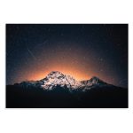 تابلو شاسی طرح منظره شبانه کوهستان در نپال Mountains Night View in Nepal مدل NV0838