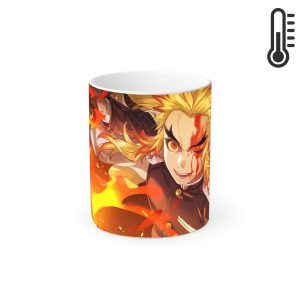ماگ حرارتی نورو استور طرح انیمه شیطان کش هاشیرا شعله - Kyojuro Rengoku - Kimetsu no Yaiba - Demon Slayer کد NM0642