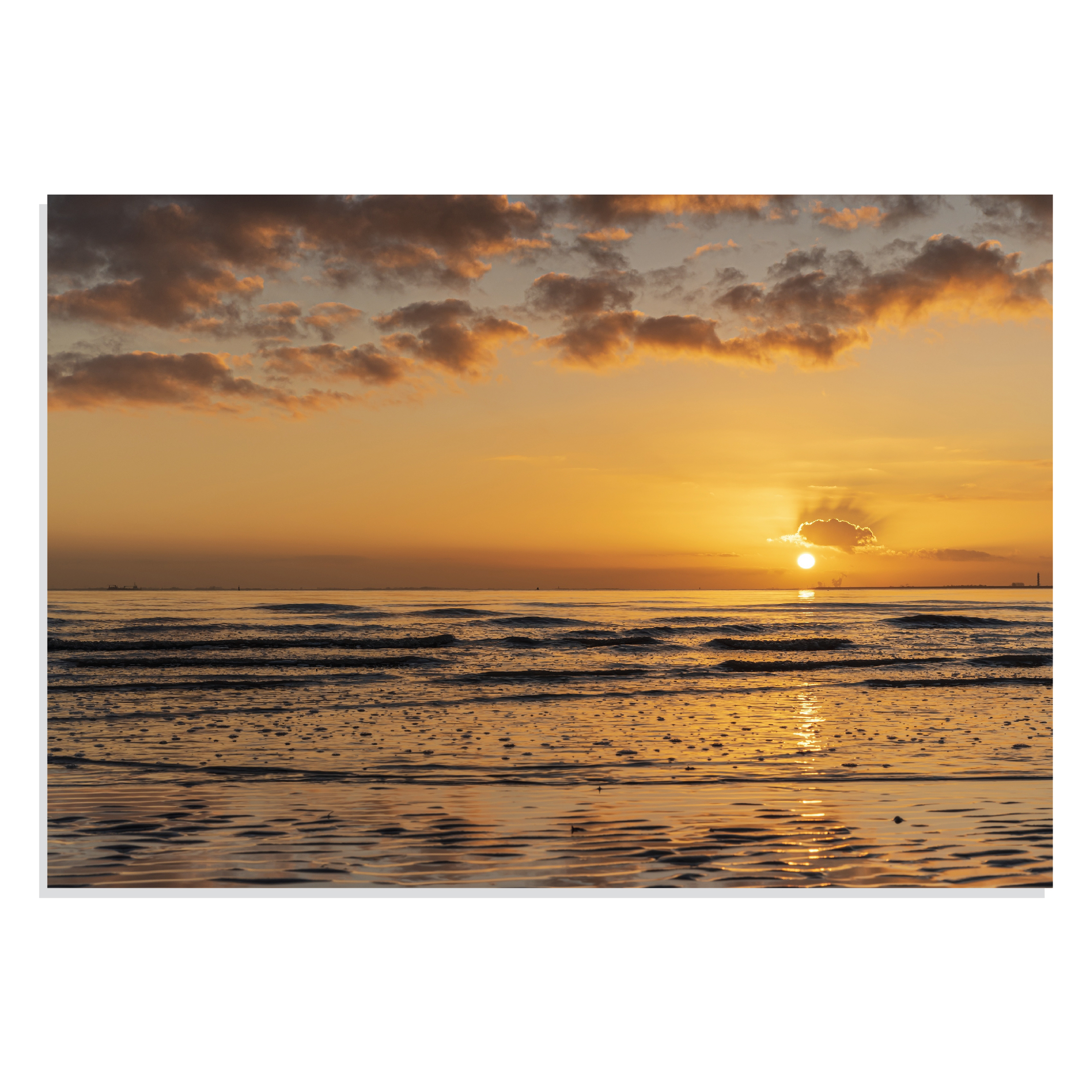 پوستر  طرح اقیانوس و غروب آفتاب Ocean Sunset Photography مدل NV0900