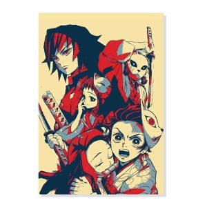 پوستر طرح انیمه شیطان کش Demon Slayer مدل M0025