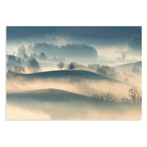 پوستر  طرح چشم انداز مه آلود Foggy Landscape مدل NV0760
