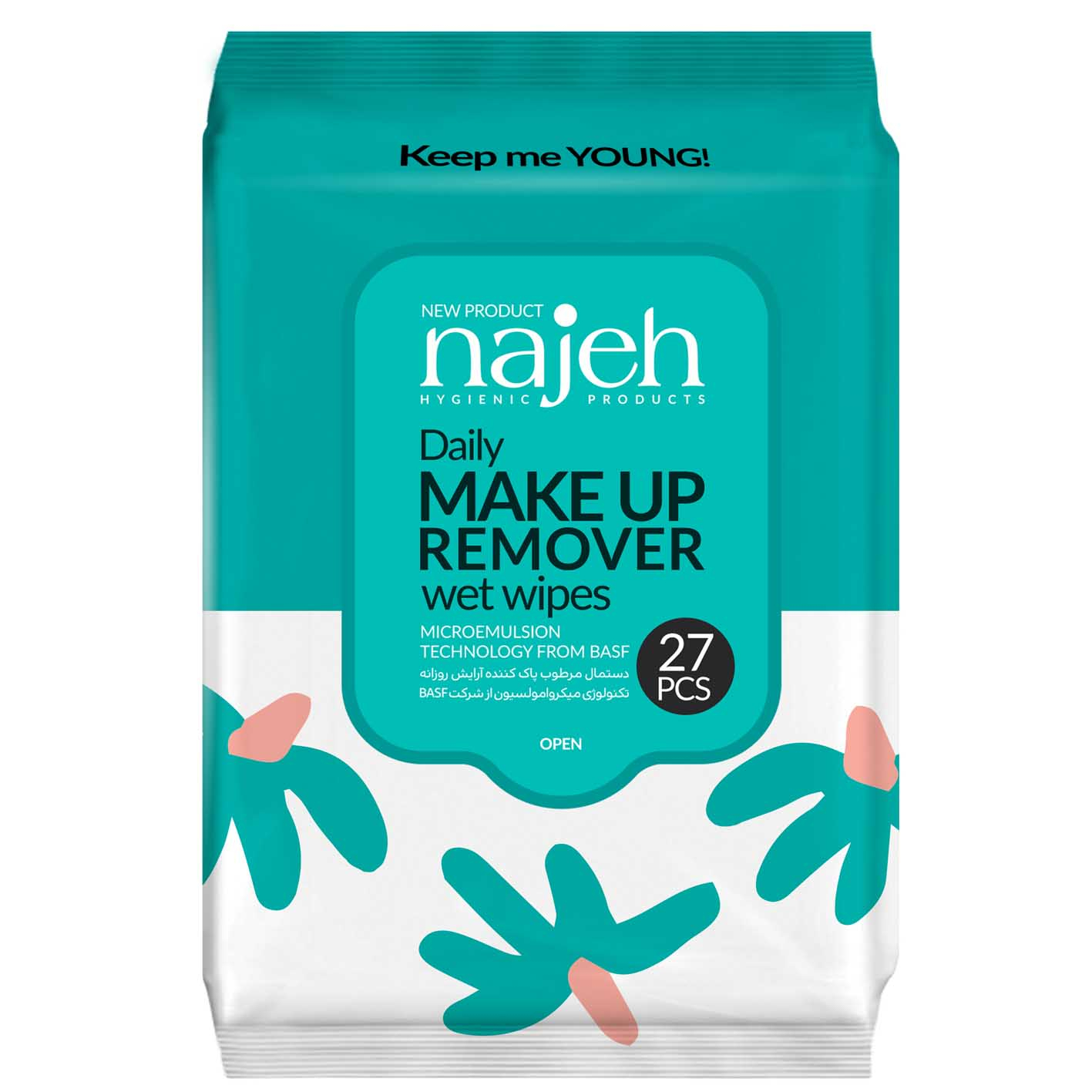 دستمال مرطوب ناژه مدل 01 بسته 27 عددی