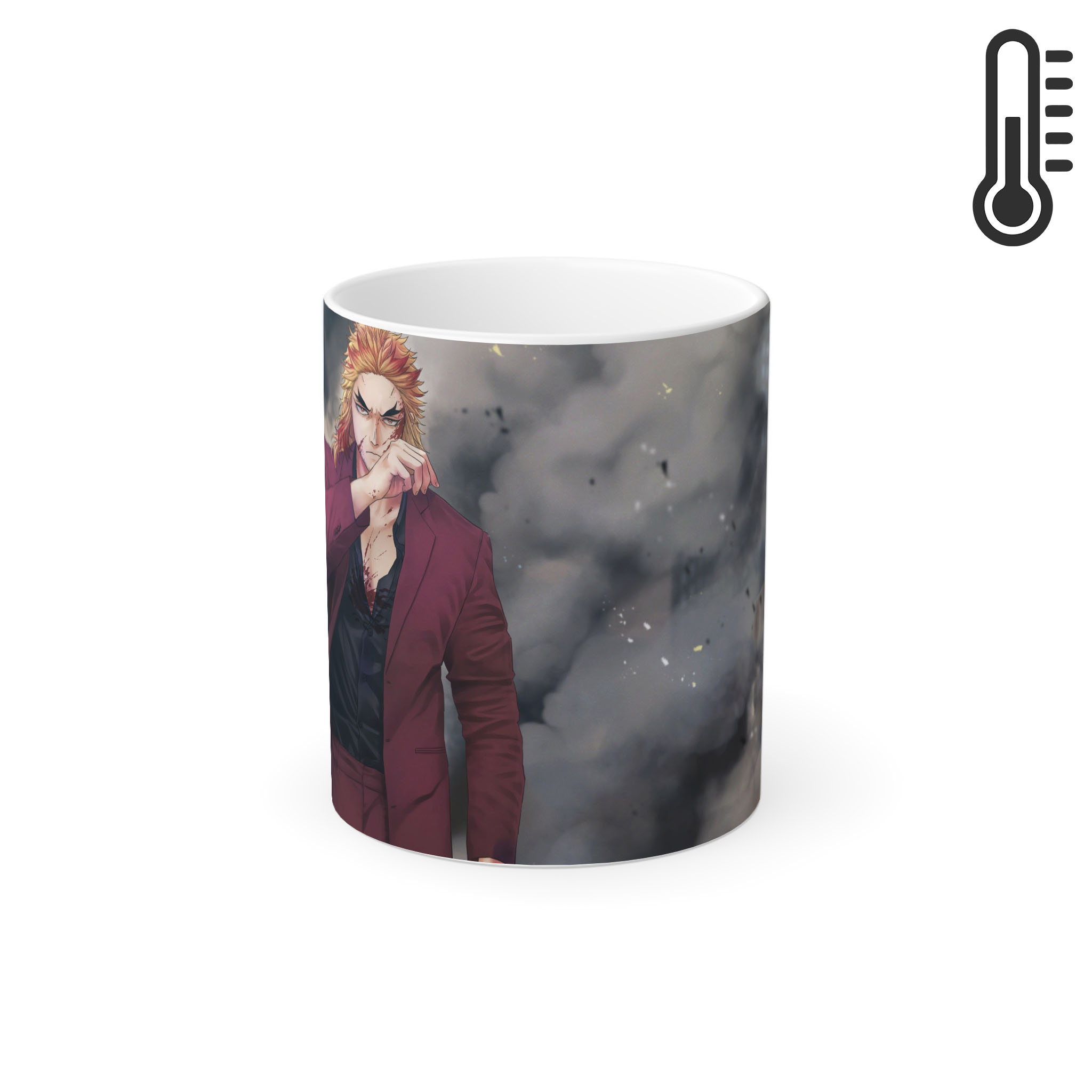 ماگ حرارتی نورو استور طرح انیمه شیطان کش هاشیرا شعله - Kyojuro Rengoku - Kimetsu no Yaiba - Demon Slayer کد NM0643