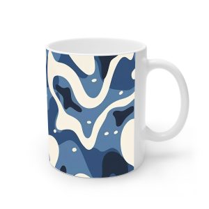 ماگ نورو استور طرح a picture of a blue and white camouflage pattern کد NM15744
